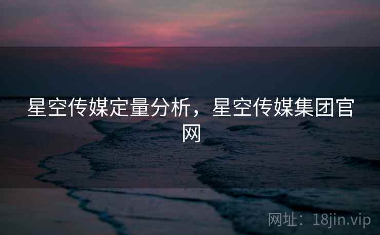 星空传媒定量分析，星空传媒集团官网
