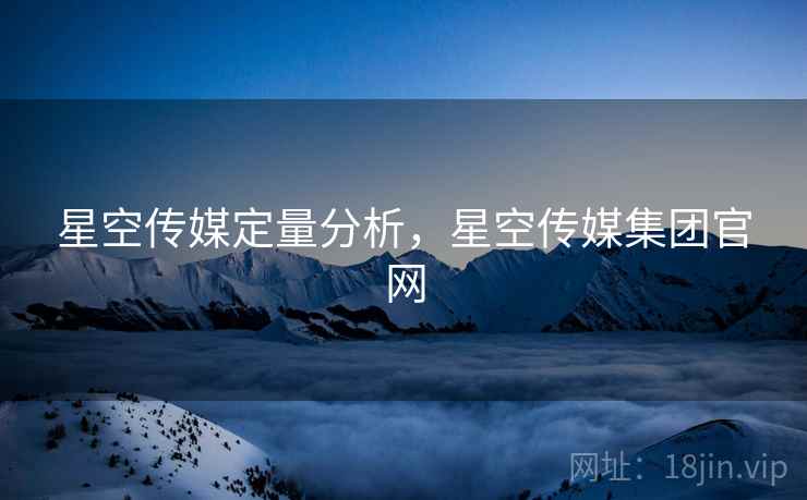 星空传媒定量分析，星空传媒集团官网