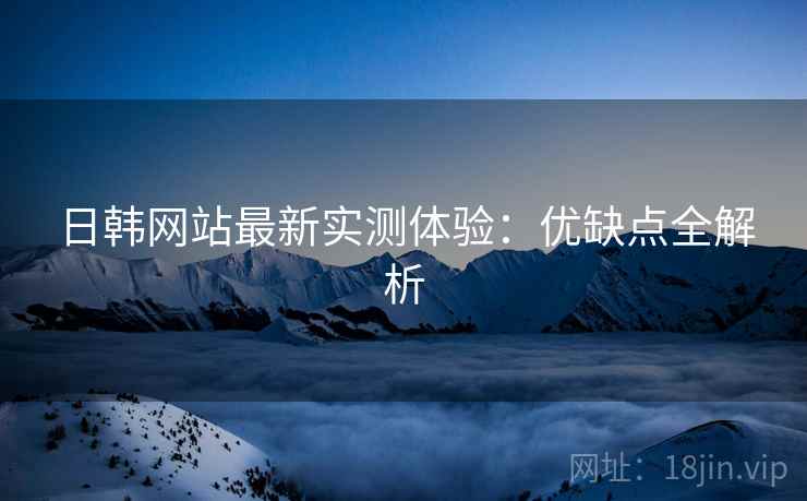 日韩网站最新实测体验：优缺点全解析