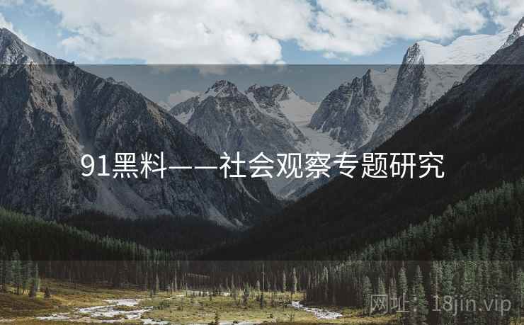 91黑料——社会观察专题研究