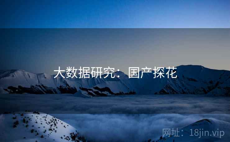 大数据研究：国产探花