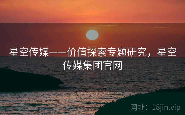 星空传媒——价值探索专题研究，星空传媒集团官网