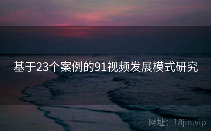基于23个案例的91视频发展模式研究