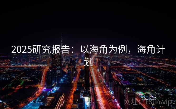 2025研究报告：以海角为例，海角计划