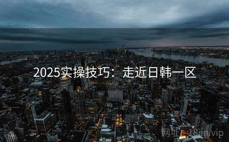 2025实操技巧：走近日韩一区